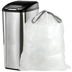 Plasticplace Trash Bags │ 10-10.5 Gallon / 38-40 Liter │ 21 x 28 & Trash Bags  simplehuman (x) Code M Compatible (200 Count)│White Drawstring Garbage  Liners 12 Gallon / 45 Liter │ 21.5 x 30.75 - Yahoo Shopping
