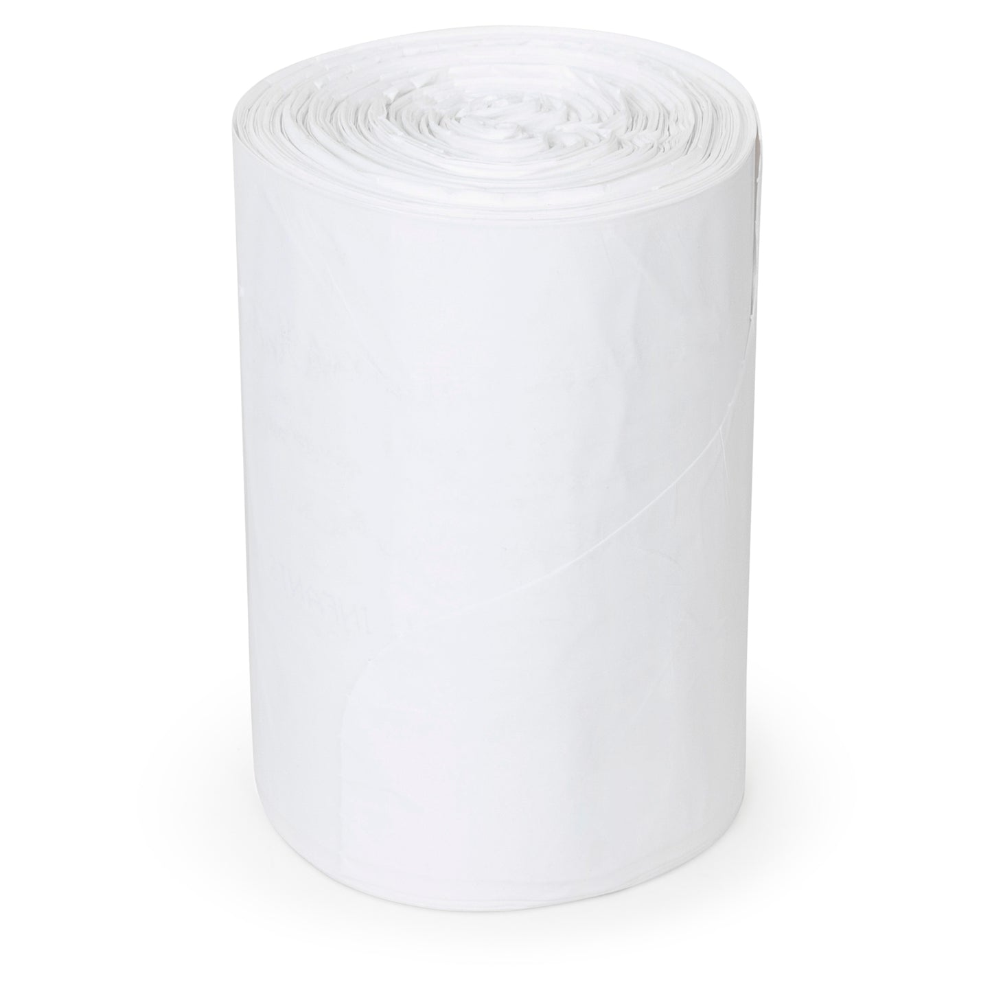 8–10 Gallon  Trash Bags with Flap Closure, 0.55 Mil, White - 600 Count Bulk Pack