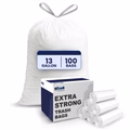 13 Gallon Drawstring Bags - 1.2 Mil - 100/Case