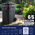 65 Gallon Extra Heavy Trash Bags - 3.0 Mil - 50/Case