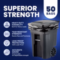 65 Gallon Extra Heavy Trash Bags - 3.0 Mil - 50/Case