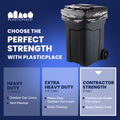 65 Gallon Extra Heavy Trash Bags - 3.0 Mil - 50/Case