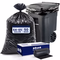 64-65 Gallon Toter Compatible Trash Bags - 2.0 Mil - 50/Case