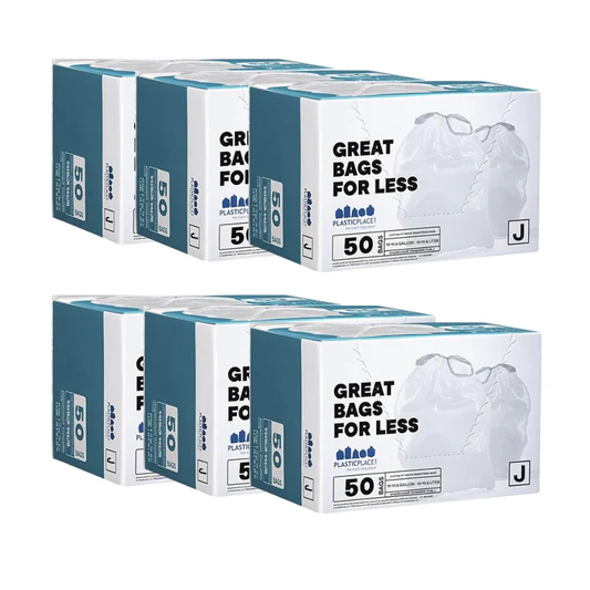 Simplehuman®* Compatible Trash Bags, Code J, 1.2 Mil - 300 Count Bulk Pack
