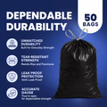 13 Gallon Extra Tall Black Drawstring, Jr Pack - 1.2 Mil - 50/Case