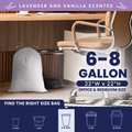 8 Gallon Drawstring Lavender & Vanilla Scented Bags - 0.7 Mil - 200/Case