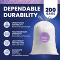 4 Gallon Drawstring Lavender & Vanilla Scented Bags - 0.7 Mil - 200/Case