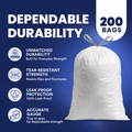 6 Gallon Drawstring Bags  - 0.7 Mil - 200/Case