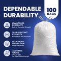 6 Gallon Drawstring Bags - 0.7 Mil - 100/Case