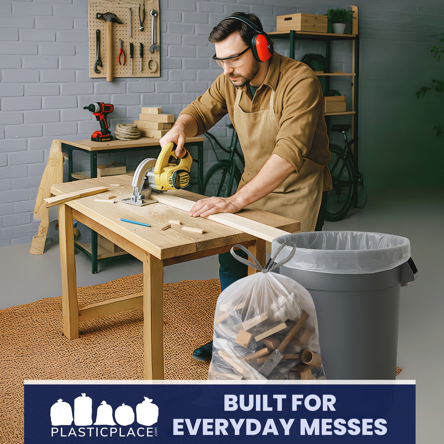 32-33 Gal Drawstring Bags - 0.9 Mil - 100/Case