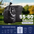 55-60 Gallon Trash Bags - 1.5 Mil - 50/Case