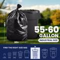 55-60 Gallon Trash Bags - 1.5 Mil - 50/Case