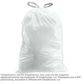 10-10.5 Gallon Simplehuman®* Compatible Trash Bags Code J - Plasticplace