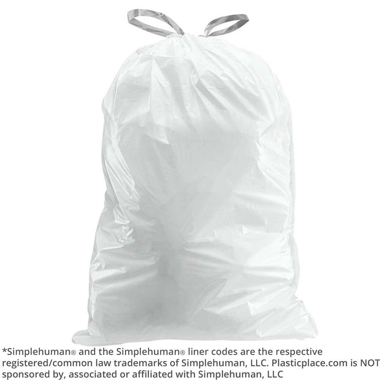 10 Gallon Simplehuman®* Compatible Trash Bags Code K - Plasticplace