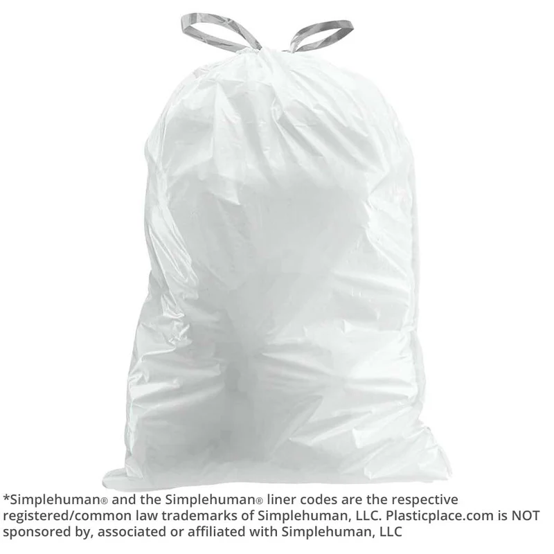 12 Gallon Simplehuman®* Compatible Trash Bags Code M - Plasticplace