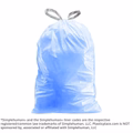 8-9 Gallon Simplehuman®* Compatible Blue Trash Bags Code H - Plasticplace