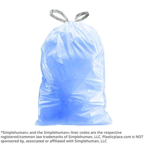 Sample  of 8-9 Gallon Simplehuman®* Compatible Blue Trash Bags Code H