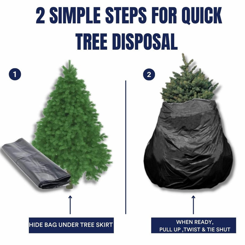 Christmas Tree Disposal and Storage Bag  - Fits Trees Up To 9.5' Tall