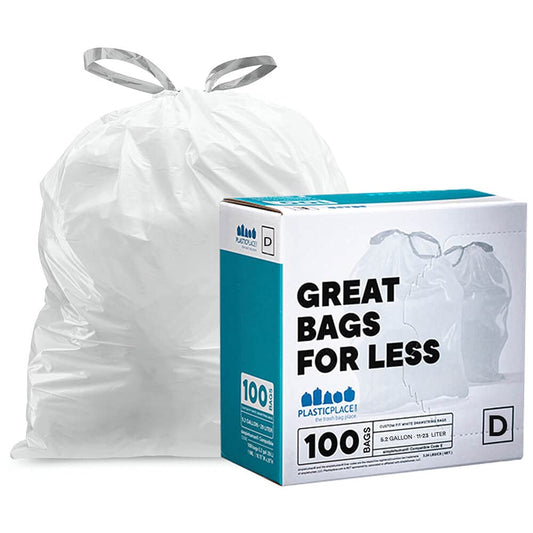 Simplehuman®* Compatible Trash Bags - Code D - 5.2 Gallon - 100/Case