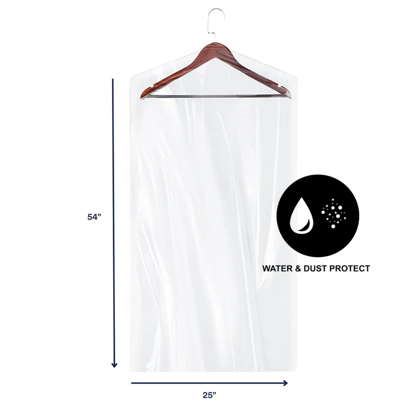 Wholesale Garment Bags 21x4x54", 1.0 Mil, Clear - 500 Count