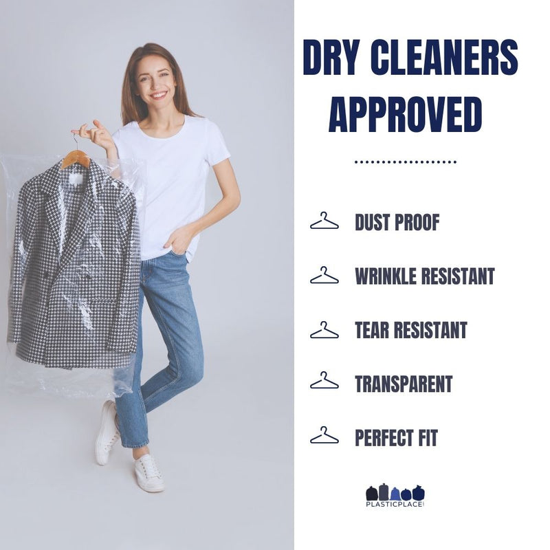 Wholesale Garment Bags 21x4x72", 1.0 Mil, Clear - 400 Count