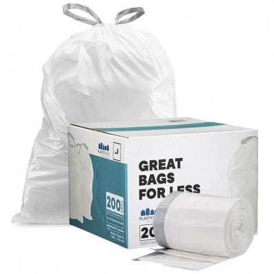10-10.5 Gallon SimplehumanÂ®* Compatible Trash Bags Code J - Plasticplace