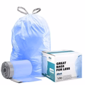 Simplehuman®* Compatible Blue Trash Bags - Code H - 8-9 Gallon - 100/Case