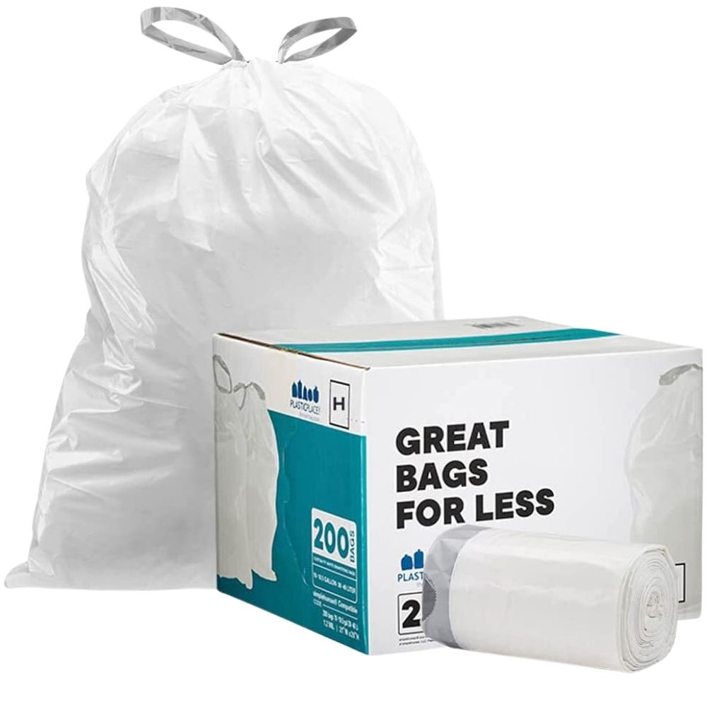 8-9 Gallon Simplehuman®* Compatible Trash Bags Code H - Plasticplace