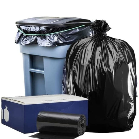 65 Gallon Rollout Trash Bags - 1.5 Mil - 100/Case