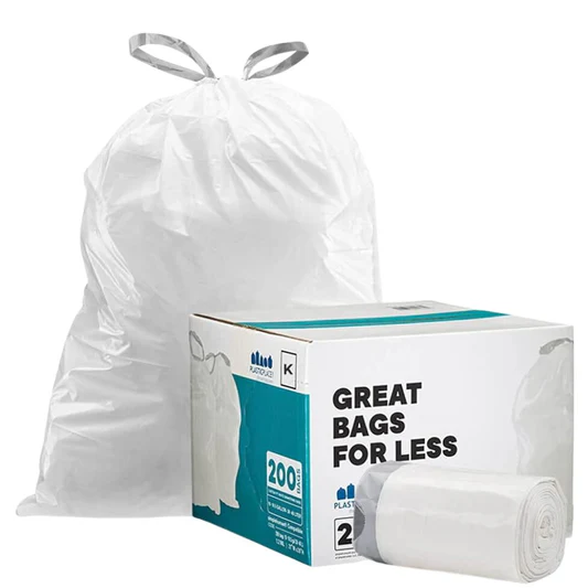 10 Gallon SimplehumanÂ®* Compatible Trash Bags Code K - Plasticplace