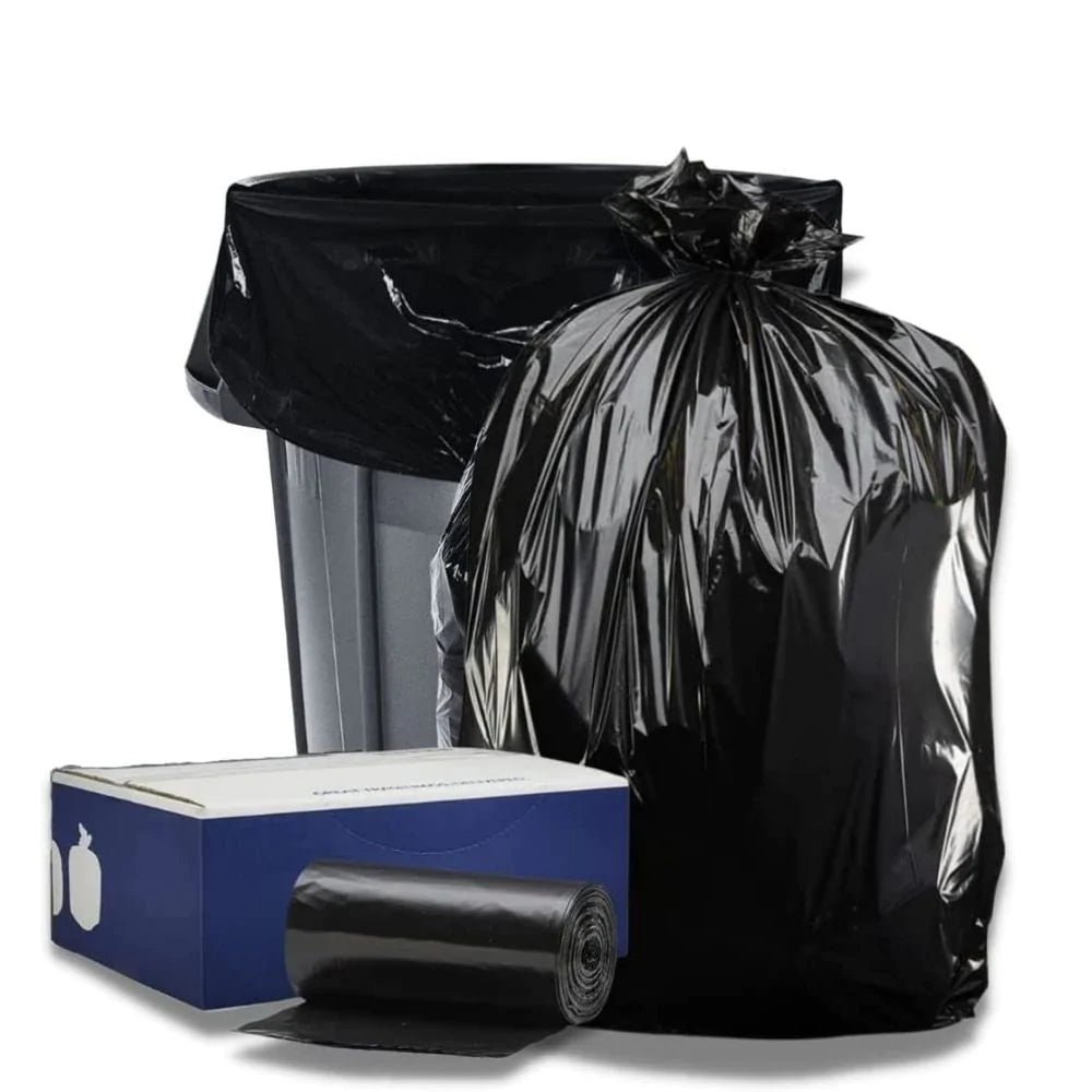  65-70 Gallon Heavy Duty Black Trash Bags, 1.7 Mil, 100 Bags/Case  : Health & Household