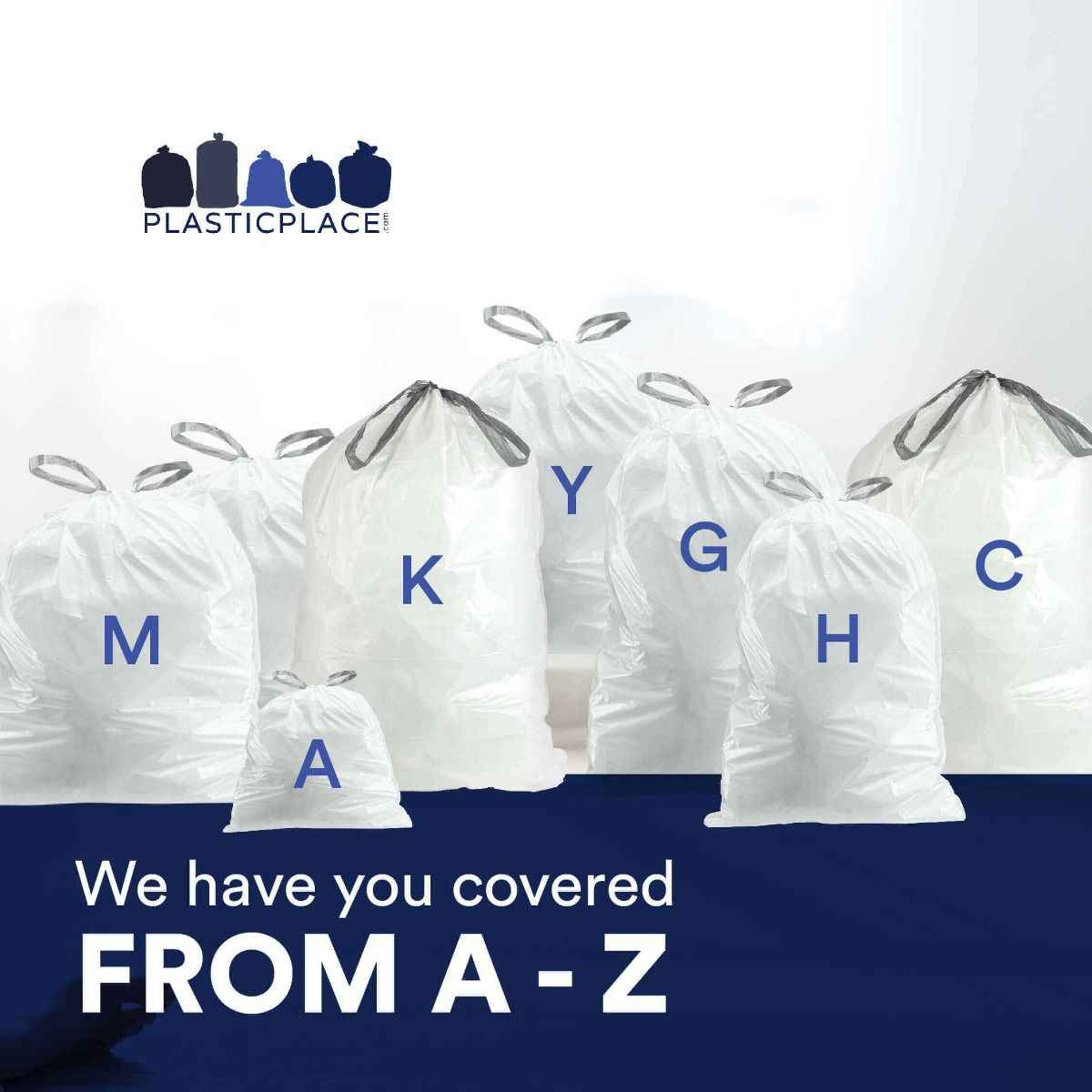 4.8 Gallon Simplehuman®* Compatible Trash Bags Code L - Plasticplace