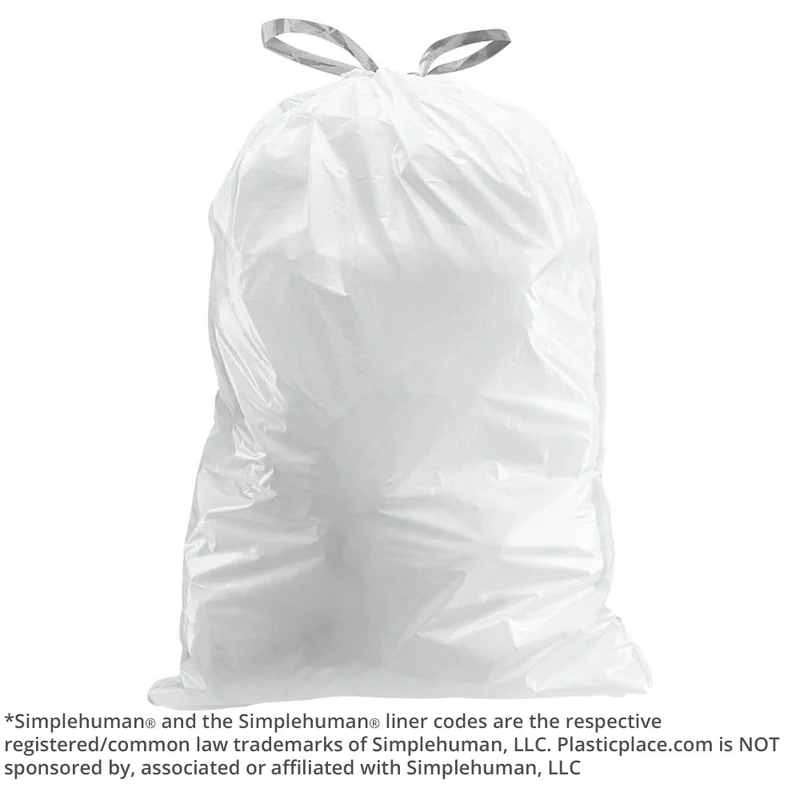 8-9 Gallon Simplehuman®* Compatible Trash Bags Code H - Plasticplace