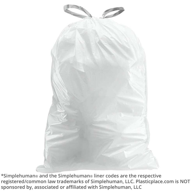 10-10.5 Gallon SimplehumanÂ®* Compatible Trash Bags Code J - Plasticplace