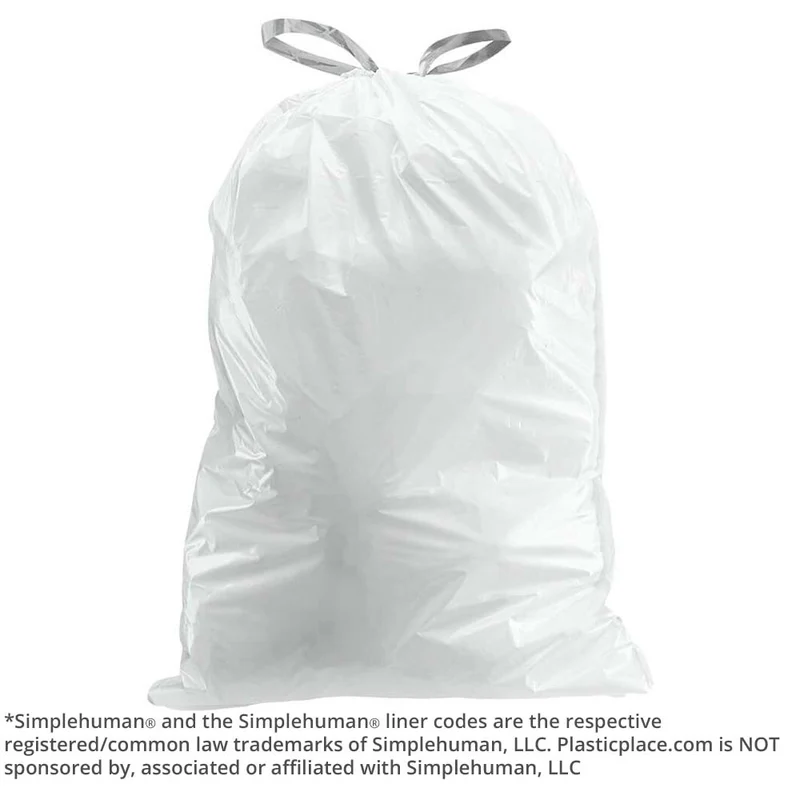 10-10.5 Gallon Simplehuman®* Compatible Trash Bags Code J - Plasticplace