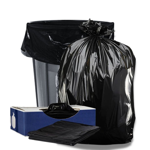 55 Gallon Rubbermaid Compatible Trash Bags - 1.2 Mil - 100/Case