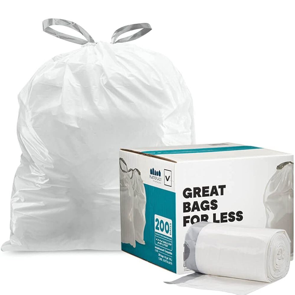 4.2-4.8 Gallon Simplehuman®* Compatible Trash Bags Code V - Plasticplace