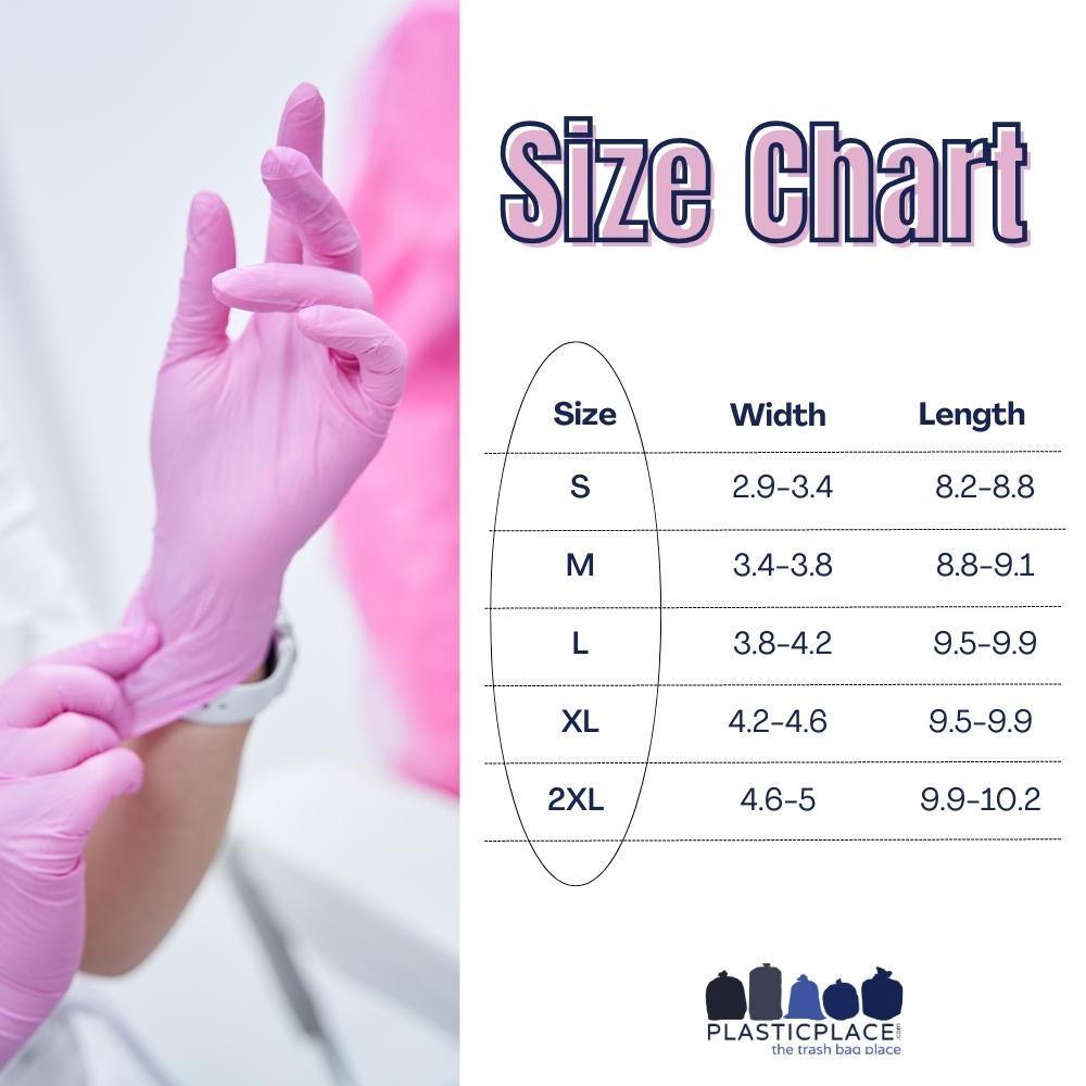 Dash Alasta Shimmer Nitrile Exam Gloves - Pink - 3.9 mil - (1000 Count/ 10 Boxes of 100)