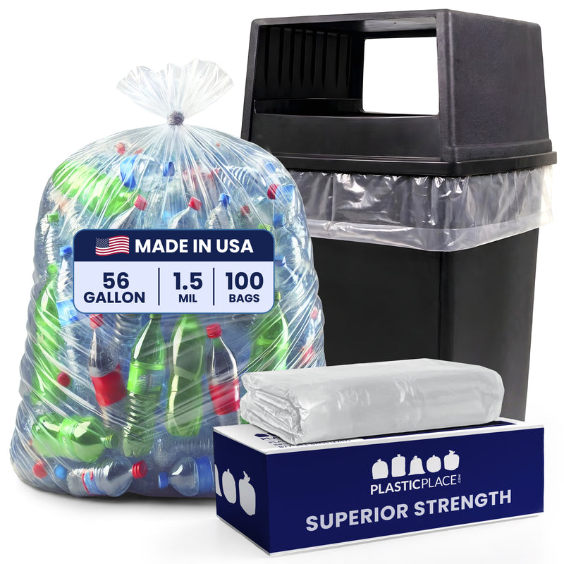 56 Gallon Glutton Trash Bags - 1.5 Mil - 100/Case