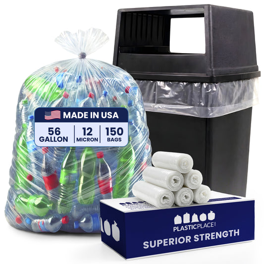 56 Gallon Glutton High Density Bags - 12 Micron - 150/Case