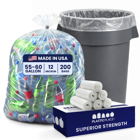 55-60 Gallon High Density Bags - 12 Micron - 200/Case