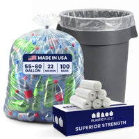 55-60 Gallon High Density Bags - 22 Micron - 100/Case