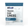 Plasticplace 6-8 Gallon Trash Bags│ Compatible with Brabantia Touch Trash Can New│ Code G Size│White│ 1.2 Mil│ 16.5" x 30" (40 Count)