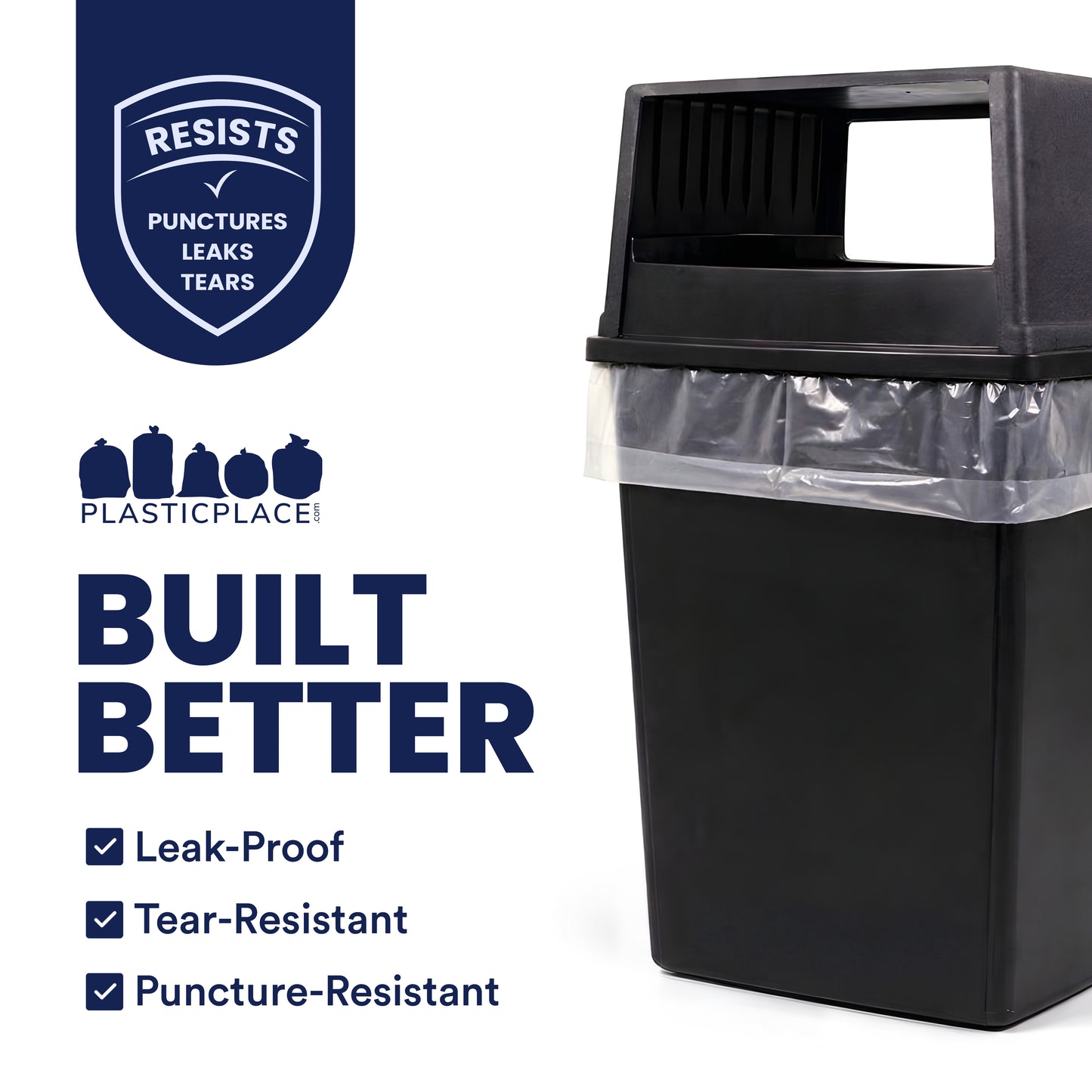 56 Gallon Glutton Trash Bags - 1.5 Mil - 100/Case