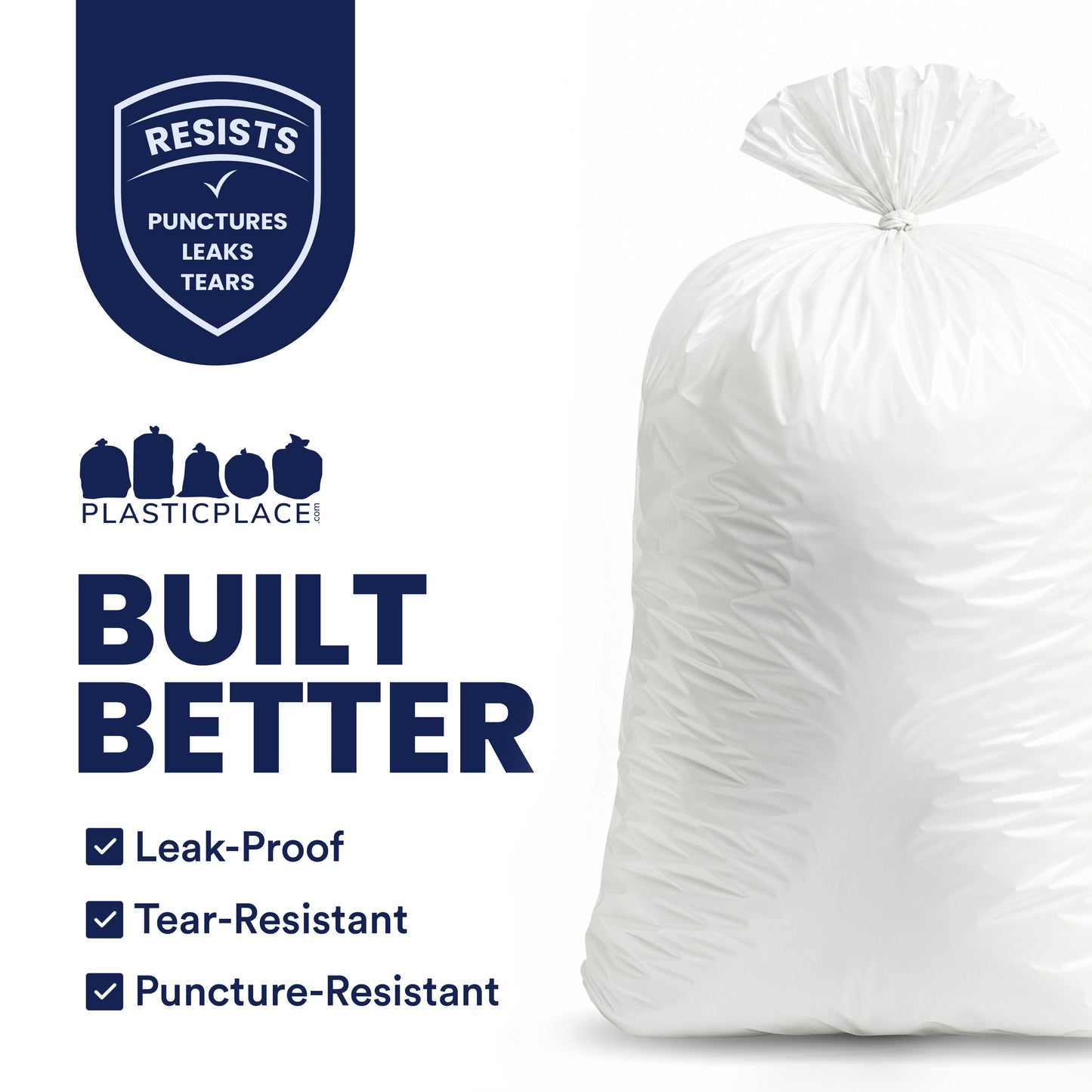 55-60 Gallon Trash Bags - 0.7 Mil - 100/Case