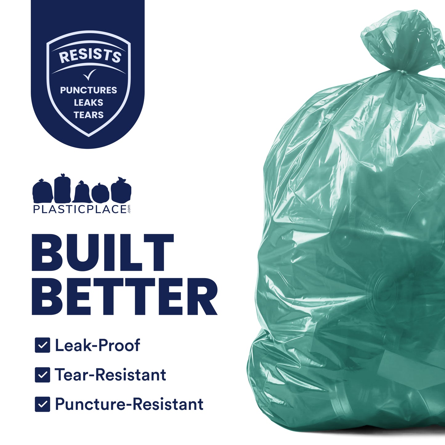 55-60 Gallon Trash Bags - 1.2 Mil - 50/Case