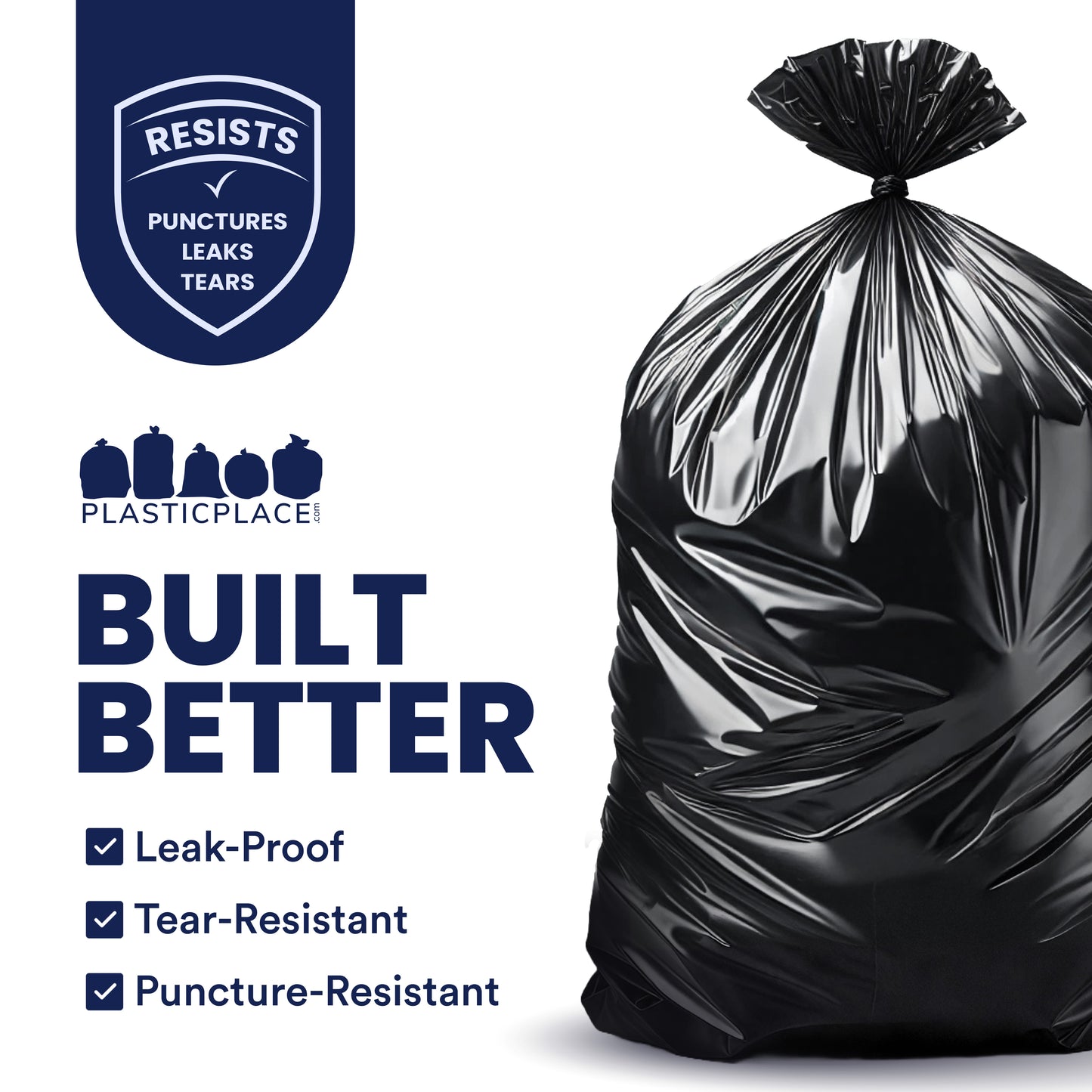 55-60 Gallon Trash Bags - 2.0 Mil - 100/Case