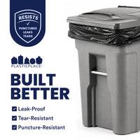 64 Gallon Toter Compatible Trash Bags on Rolls - 1.2 Mil - 100/Case