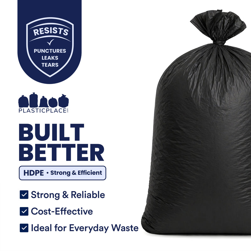 55-60 Gallon High Density Bags - 22 Micron - 100/Case