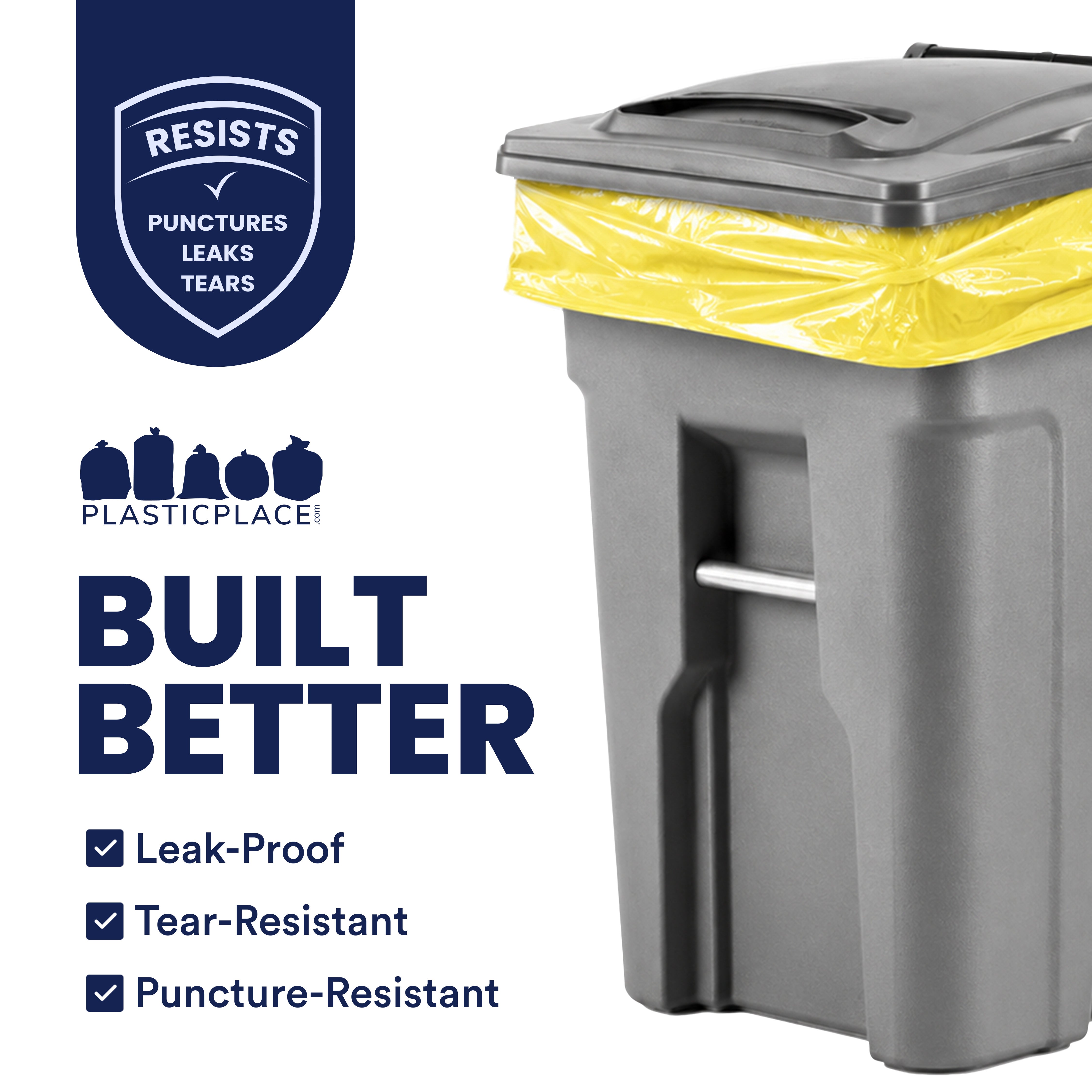 64 Gallon Toter® Compatible Trash Bags - 1.5 Mil - 50/Case